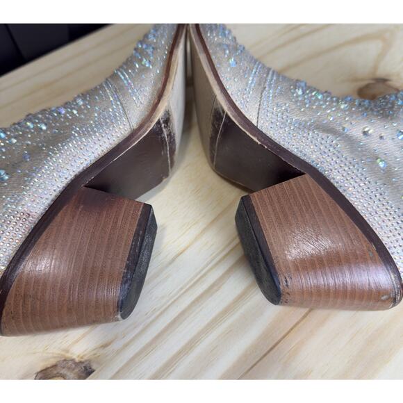 Isnow Women’s Ankle Boots Size 6 – Rhinestone Detail, Sparkly Fashion - Picture 13 of 15